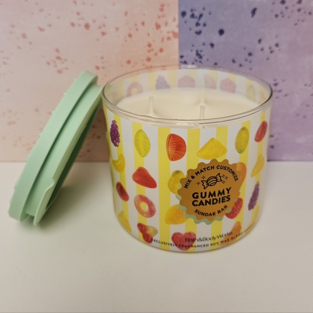 Bath and Body Works Sundae Bar Collection Gummy Candies Three Wick Candle